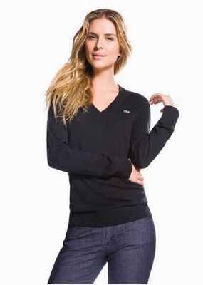pull col v femme lacoste